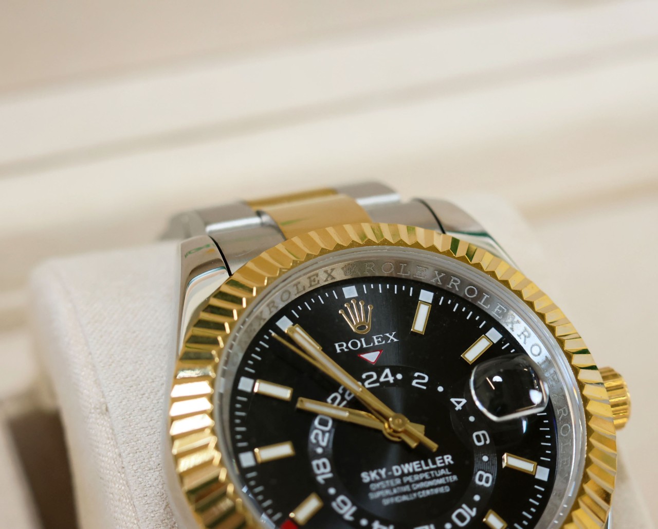 R*LEX ] 수입고급 오이스터 스카이드웰러 블랙골드 42mm